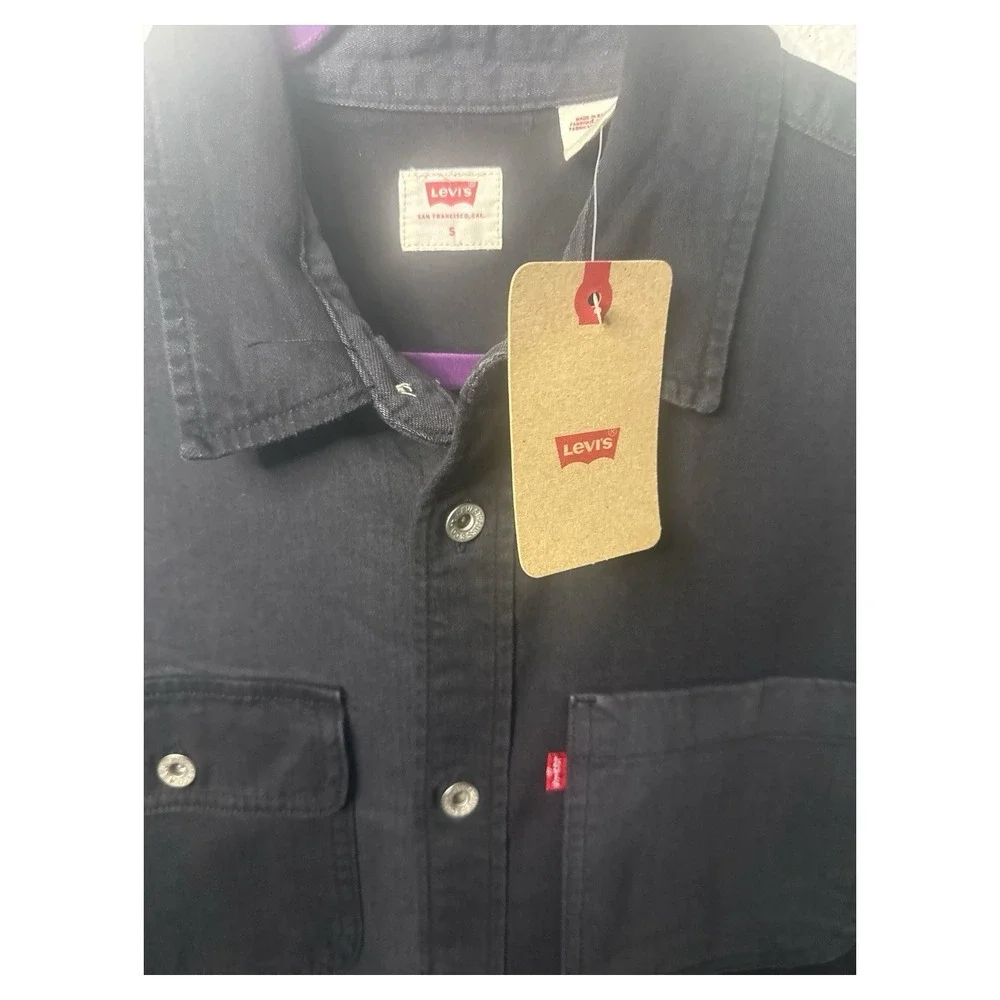 Levi's Utility Shacket Men's Size Small A86440001 MSRP $70 Black Long Sleeve NWT
